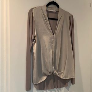 Light silver long sleeve top